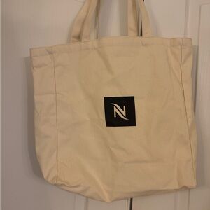 Nespresso Beige Canvas heavy duty Tote Never used!